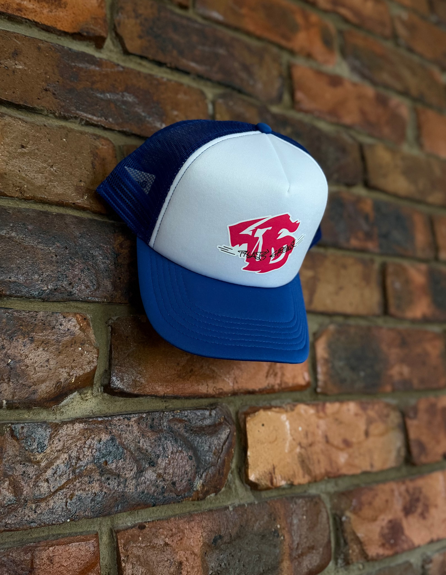 That's Grouse Blue Polymesh Truckers Cap
