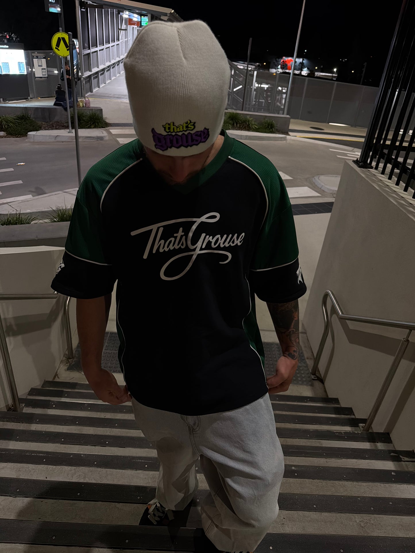 That's Grouse White Beanie